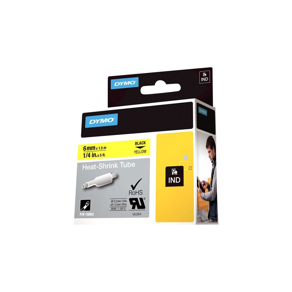 Newell Rubbermaid DYMO RhinoPRO Heat shrink tubing - fodral - Rulle (0,6 cm x 1,5 m)