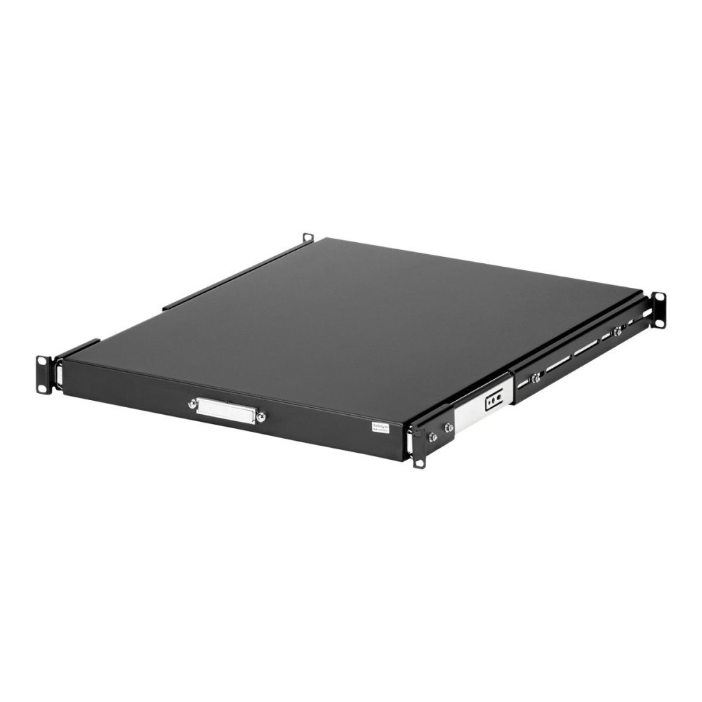 StarTech.com StarTech.com 1U Sliding Server Rack Mount Keyboard Shelf Tray - 55lbs - 22" Deep Steel Pull Out Drawer for 19" AV, Netwo...
