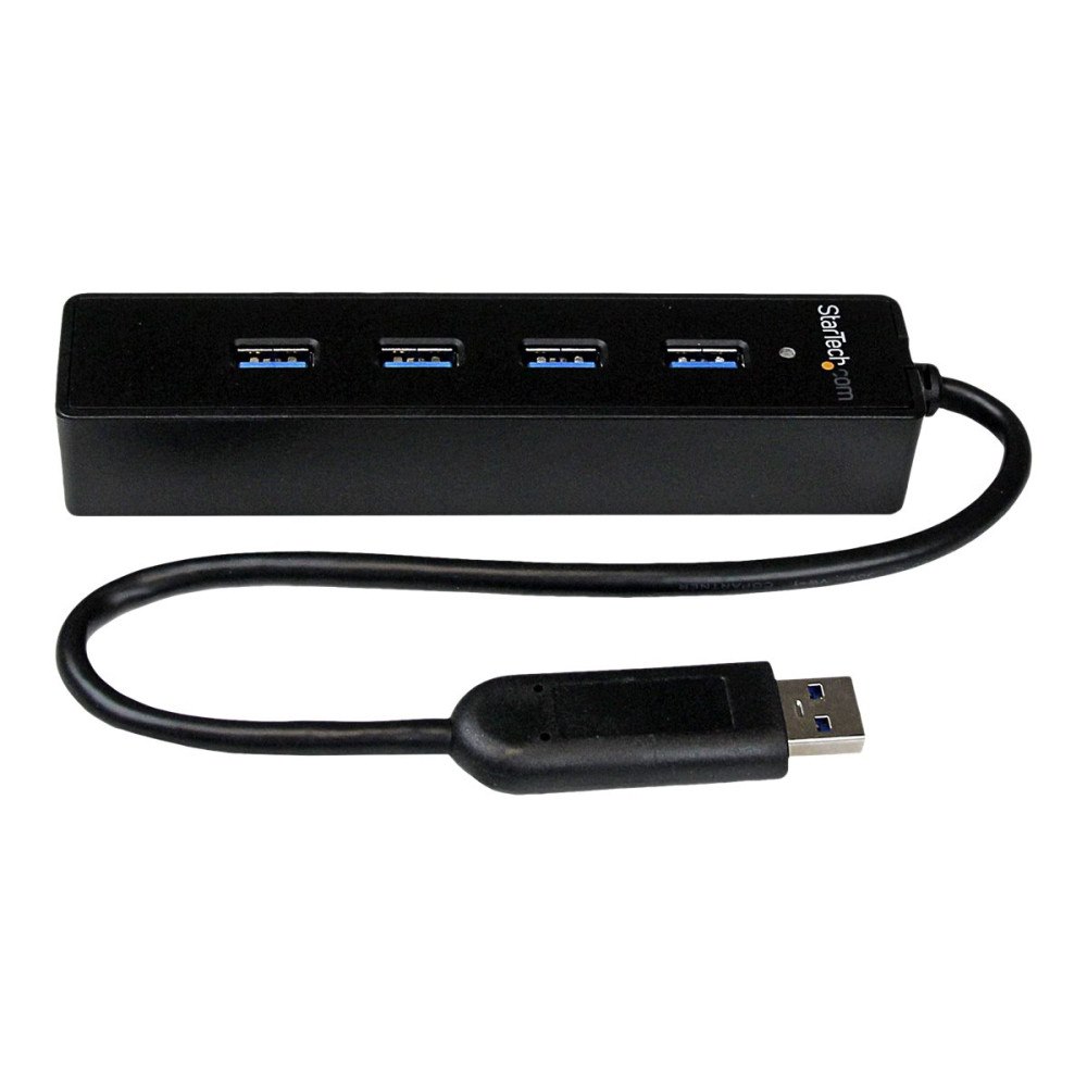 StarTech.com StarTech.com 4-Port USB 3.0 Hub with Built-in Cable - SuperSpeed Laptop USB Hub - Portable USB Splitter - Mini USB Hub (...