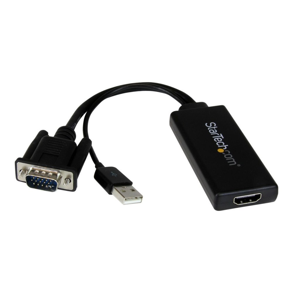 StarTech.com StarTech.com VGA till HDMI-adapter med USB-audio & -ström – bärbar VGA till HDMI-konverterare – 1080p - adapterkabel - H...