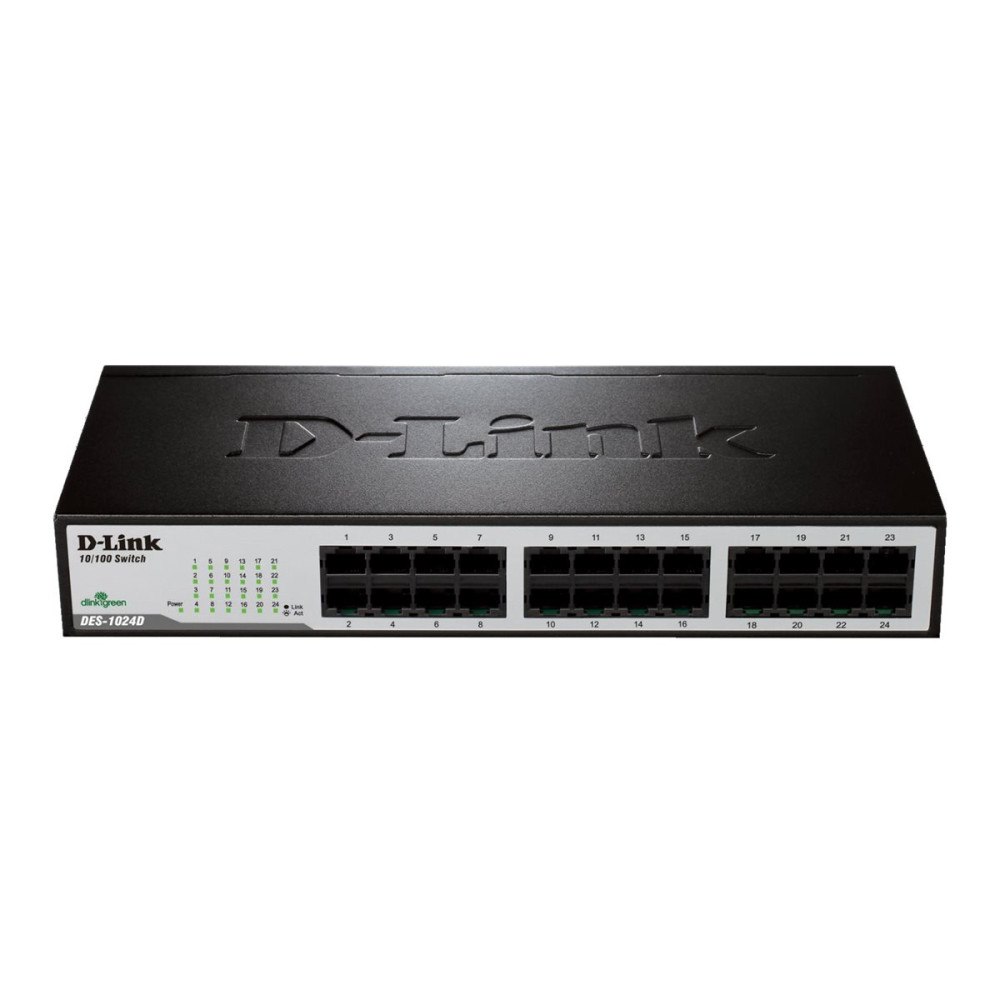 D-Link D-Link DES 1024D - switch - 24 portar - ohanterad - rackmonterbar