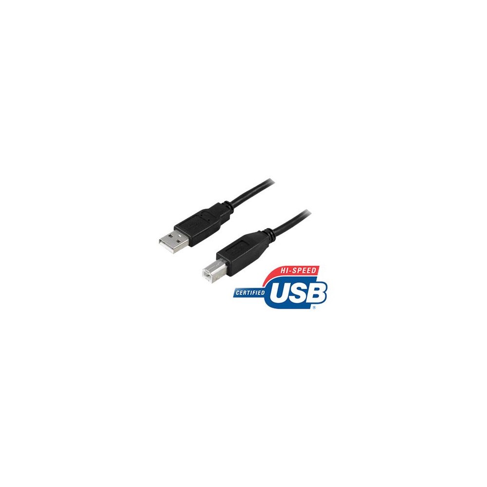 Deltaco DELTACO USB-210S - USB-kabel - USB till USB typ B - 1 m