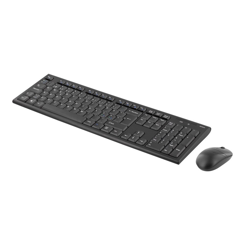 Deltaco DELTACO TB-114 - sats med tangentbord och mus - Nordisk - svart Inmatningsenhet