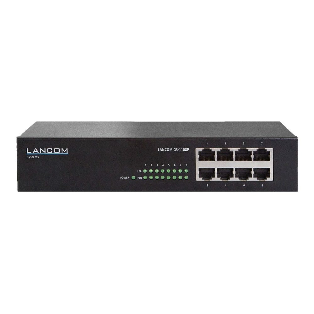 Lancom Systems LANCOM GS-1108P - switch - 8 portar - ohanterad - rackmonterbar
