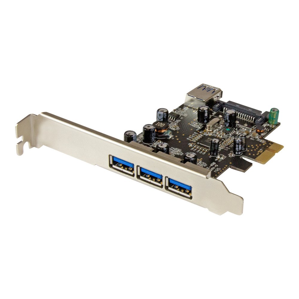 StarTech.com StarTech.com PCI Express USB 3.0-kort med 4 portar - USB-adapter - PCIe 2.0 - USB 3.0 x 4