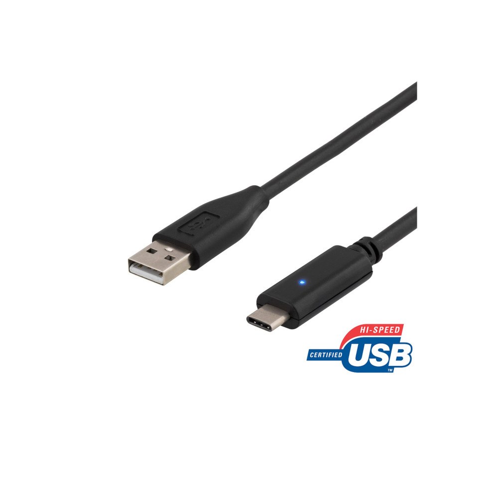 Deltaco DELTACO - USB typ C-kabel - 24 pin USB-C till USB - 2 m