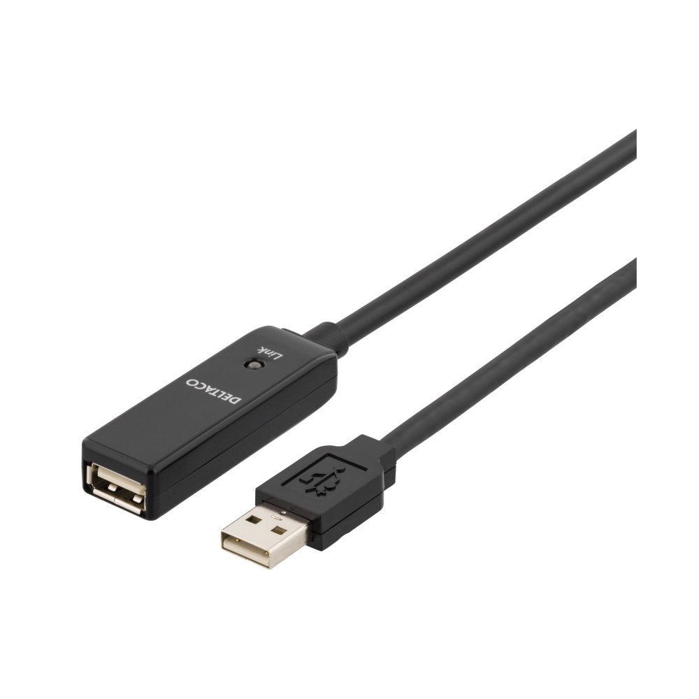 Deltaco DELTACO USB2-EX10M - USB-förlängningskabel - USB till USB - 10 m