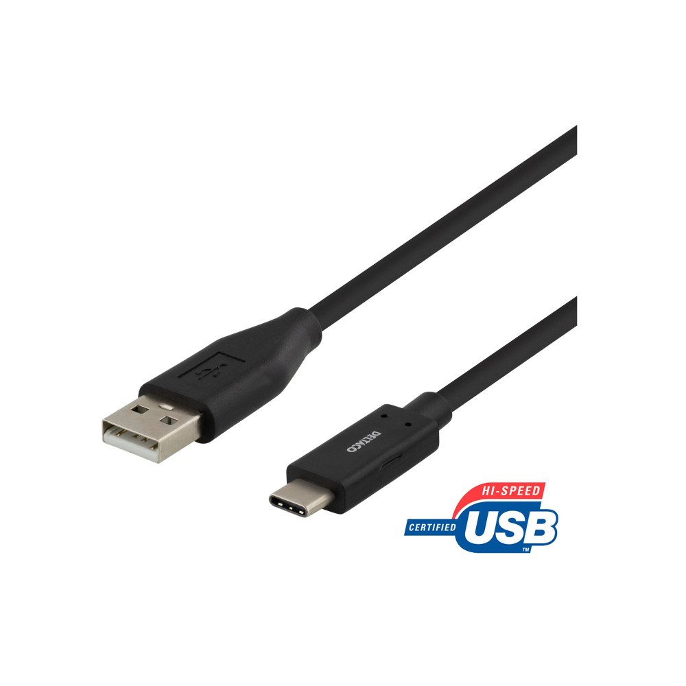 Deltaco DELTACO - USB typ C-kabel - USB till 24 pin USB-C - 50 cm