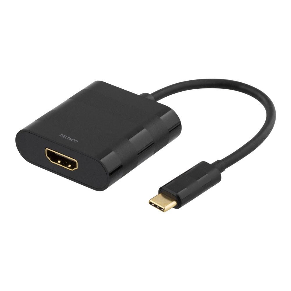 Deltaco DELTACO USBC-HDMI - extern videoadapter - svart