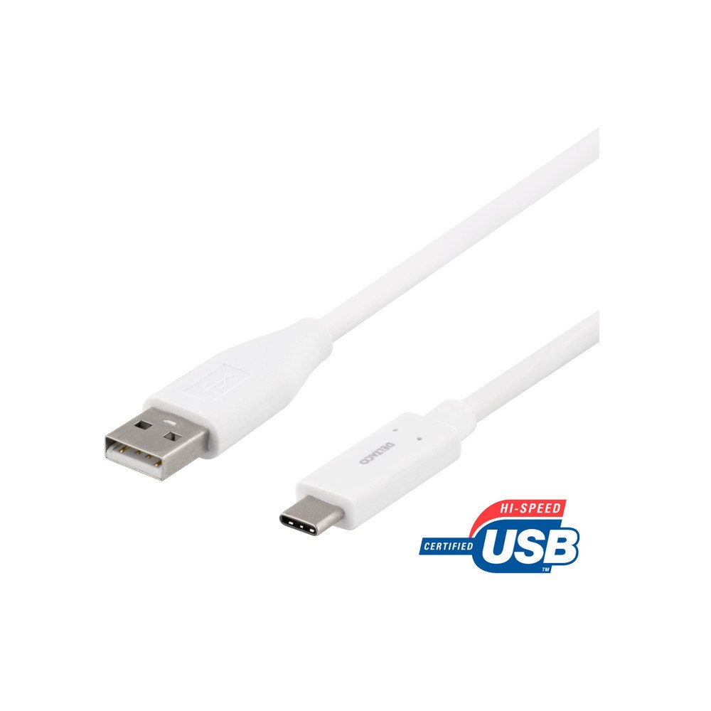 Deltaco DELTACO - USB typ C-kabel - USB till 24 pin USB-C - 25 cm