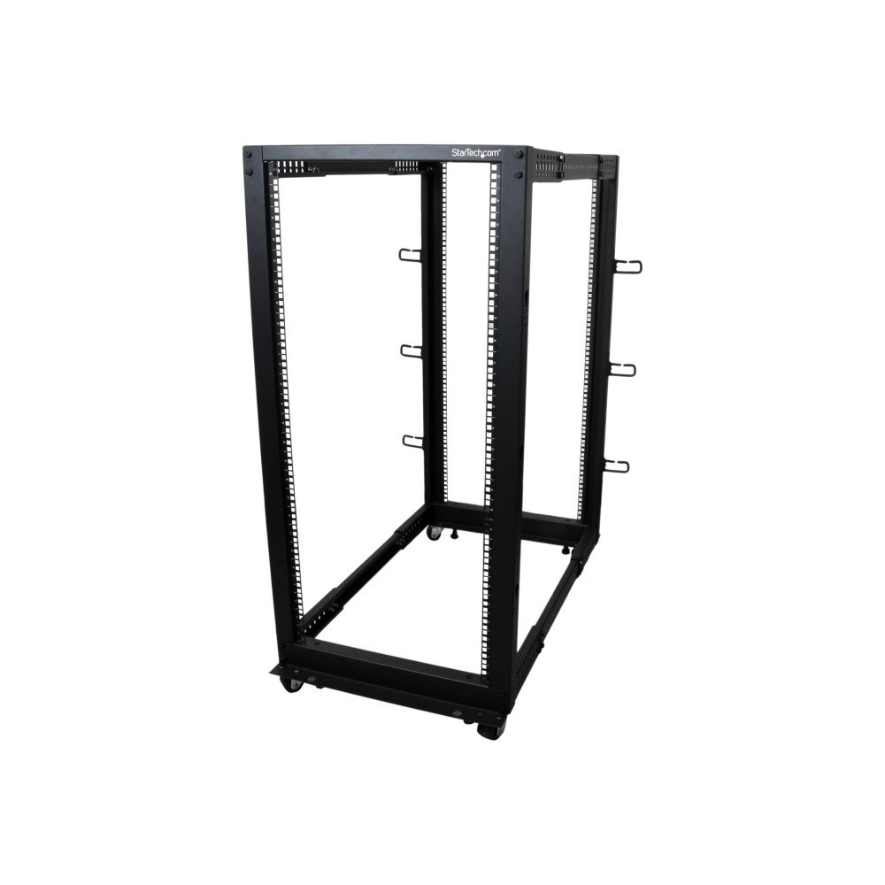 StarTech.com StarTech.com 25U-serverrack med öppen ram - 4 stolpar justerbart djup (59 cm till 104 cm) rack för nätverksutrustning me...