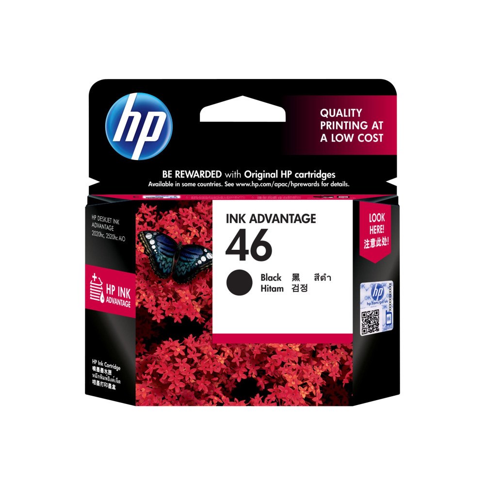 Hewlett-Packard HP 46 - svart - original - Ink Advantage - bläckpatron