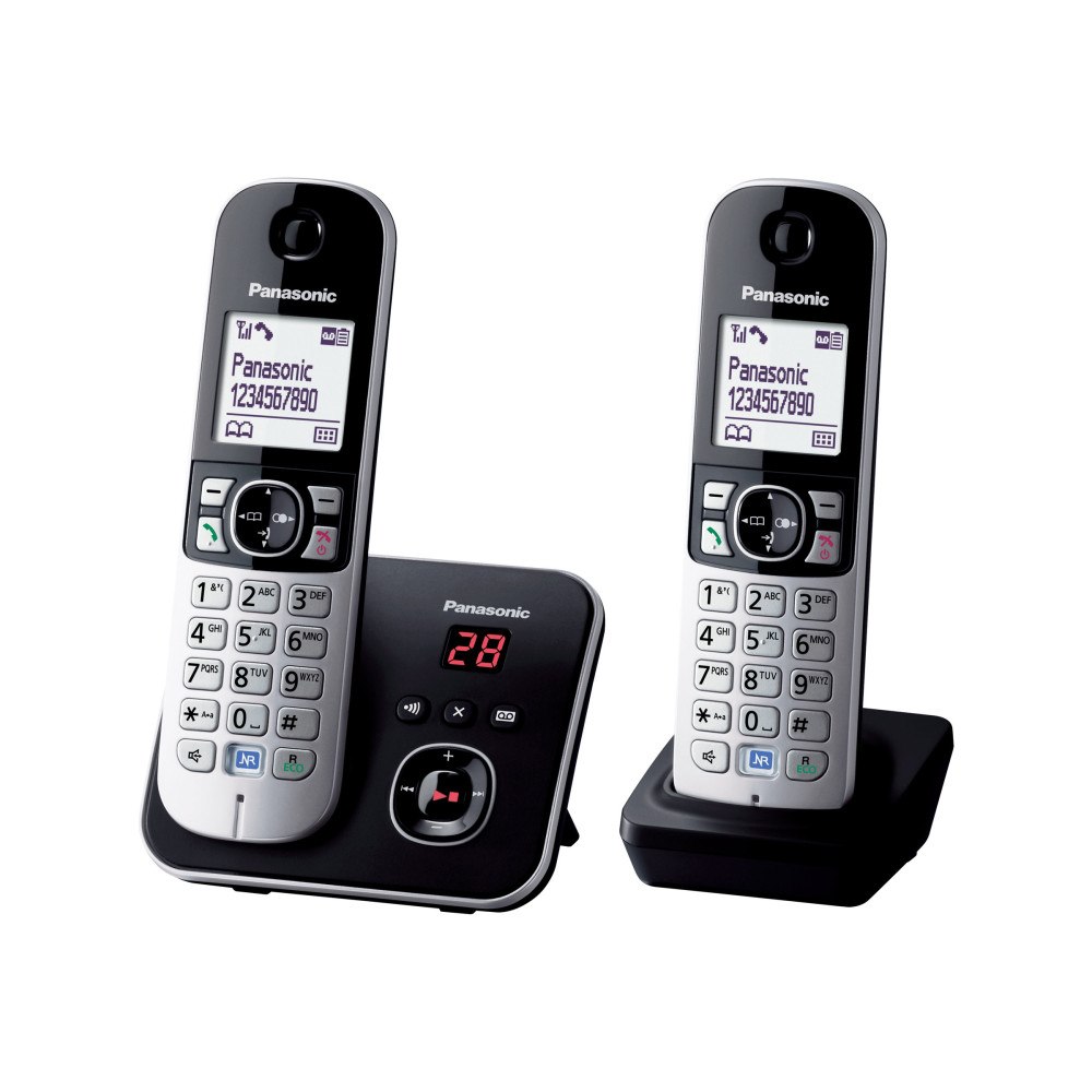 Panasonic Panasonic KX-TG6822 - trådlös telefon - svarssysten med nummerpresentation + 1 extra handuppsättning