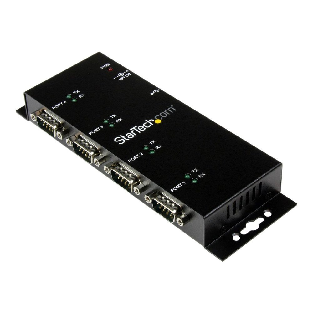 StarTech.com StarTech.com USB till DB9 RS232 seriell adapterhubb med 4 portar - Industriell DIN Rail och väggmonterbar - seriell adap...