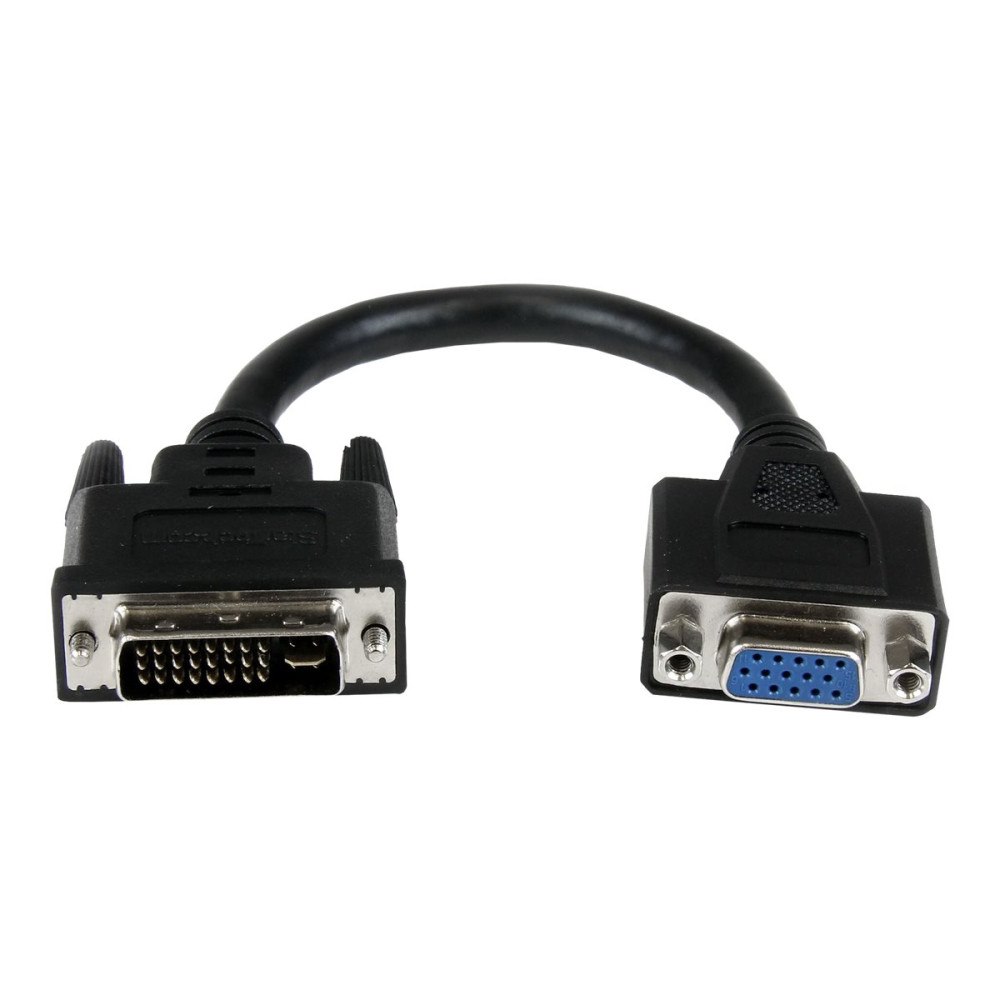 StarTech.com StarTech.com 8in DVI to VGA Cable Adapter - DVI-I Male to VGA Female Dongle Adapter (DVIVGAMF8IN) - VGA-adapter - 20 cm