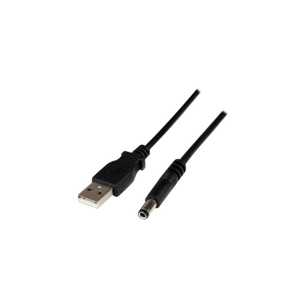 StarTech.com StarTech.com USB till 5,5 mm strömkabel - cylindrisk kontakt av typ N - 1 m - strömkabel - USB (endast ström) till Växel...