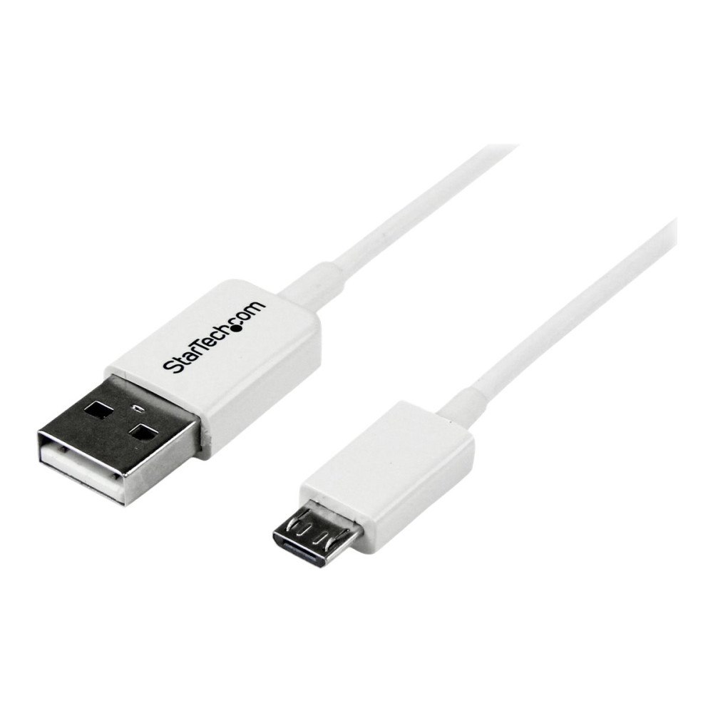 StarTech.com StarTech.com 2m White Micro USB Cable Cord - A to Micro B - Micro USB Charging Data Cable - USB 2.0 - 1x USB A Male, 1x...