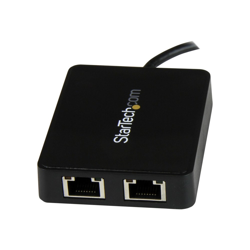 StarTech.com StarTech.com USB-C till dubbel Gigabit Ethernet-adapter med USB-port (Type-A) - nätverksadapter - USB-C - Gigabit Ethern...