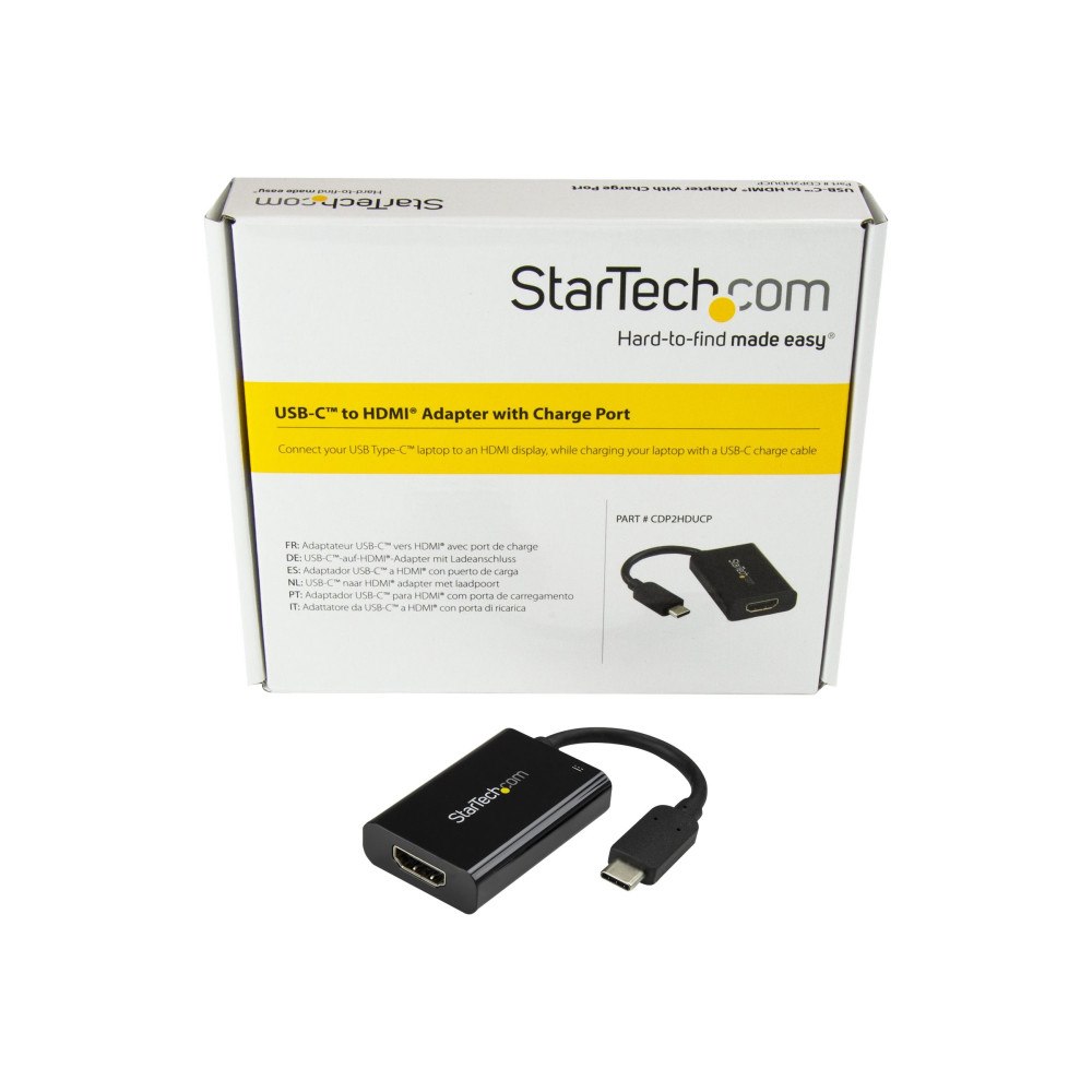 StarTech.com StarTech.com USB C till HDMI 2.0-adapter med strömförsörjning ‒ videokonverterare USB Type-C till HDMI-skärm för 4K vid...