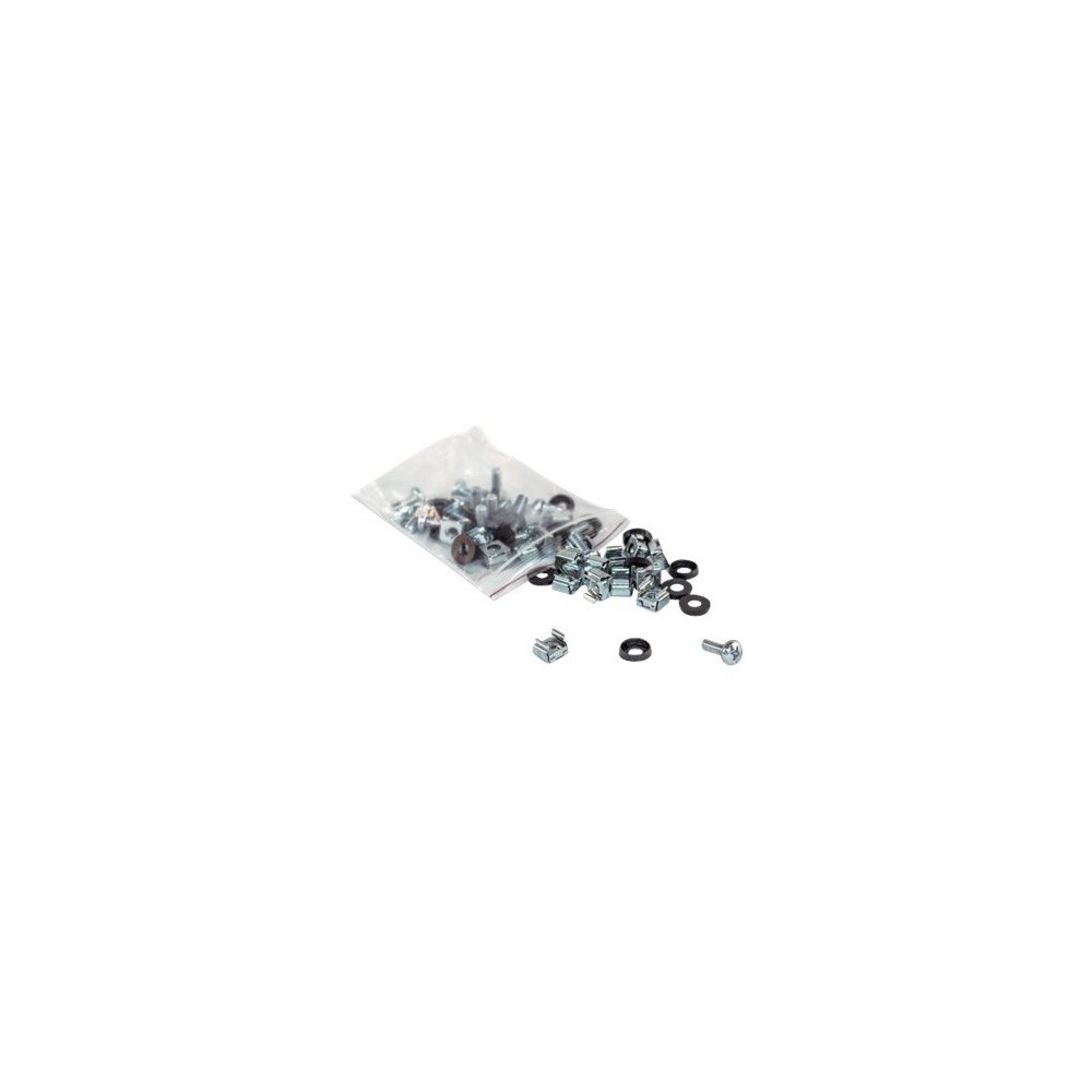 intellinet Intellinet Cage Nut Set, 100 Pack - M6 Nuts, Bolts and Washers, Suitable for Network Cabinets/Server Racks, Plastic Stor...