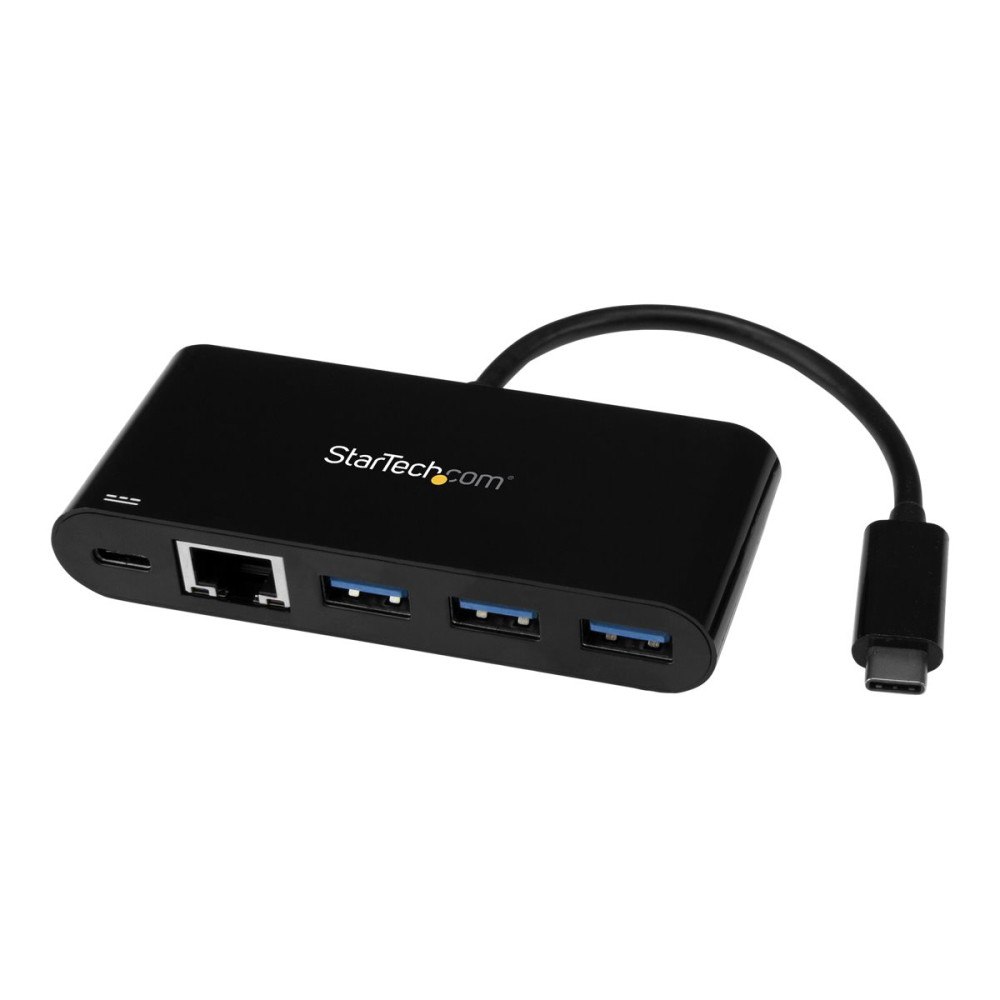 StarTech.com StarTech.com USB-C till Ethernet-adapter med USB 3.0-hubb med 3 portar och Power Delivery - nätverksadapter - USB-C - Gi...
