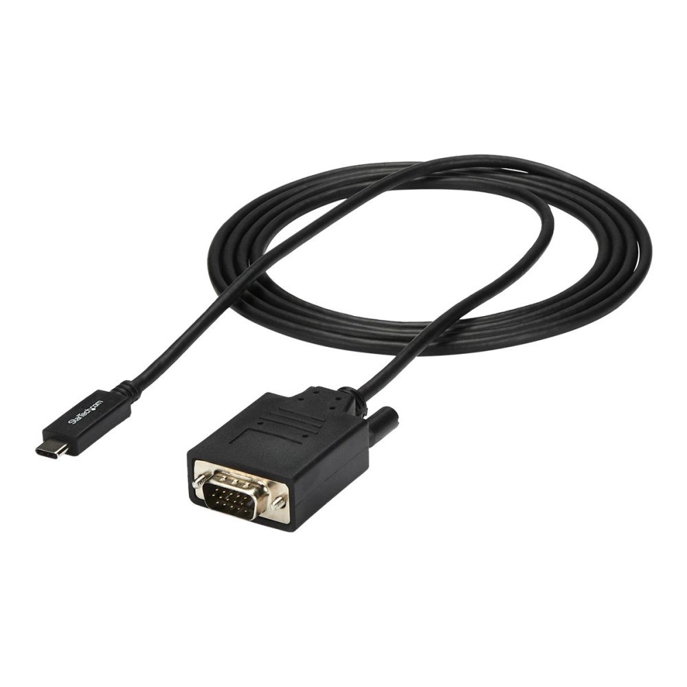 StarTech.com StarTech.com 2 m USB-C till VGA-kabel - 1920 x 1200 - Svart - video/USB-kabel - 24 pin USB-C till HD-15 (VGA) - 2 m
