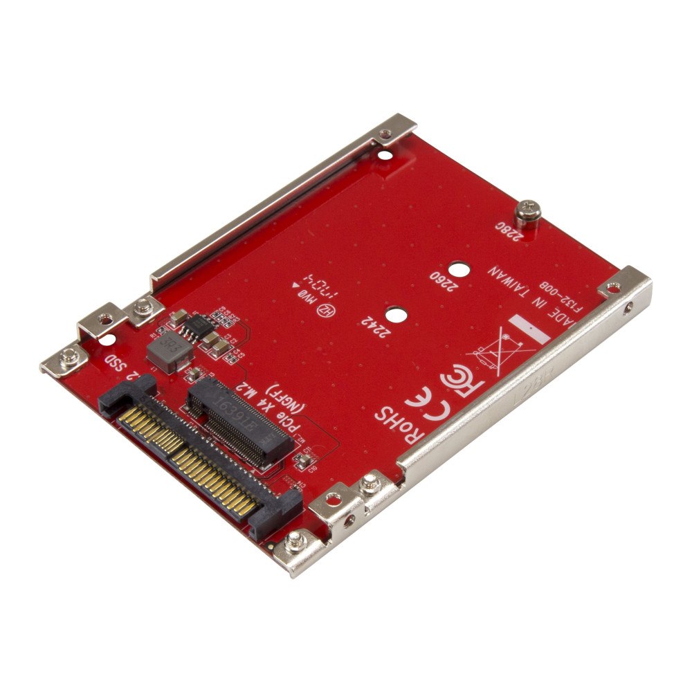 StarTech.com StarTech.com M.2 till U.2-adapter - För M.2 PCIe NVMe SSD-enheter - PCIe M.2-enhet till 2,5-tums U.2 (SFF-8639) värdadap...