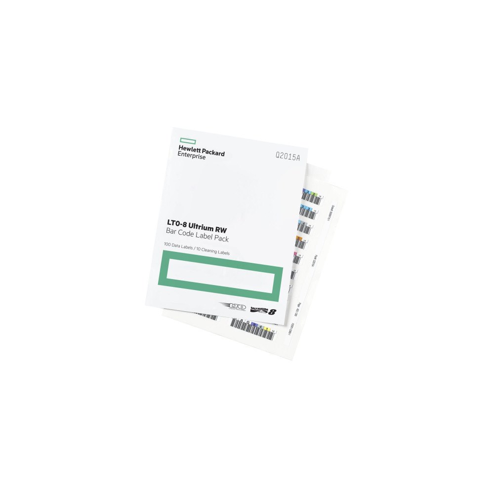 Hewlett Packard Enterprise HPE LTO-8 Ultrium RW Bar Code Label Pack - streckkodsetiketter