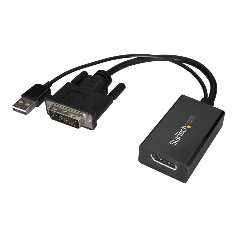 StarTech.com StarTech.com DVI till DisplayPort-adapter med USB-ström - 1920 x 1200 - videokort - DVI-D till DisplayPort