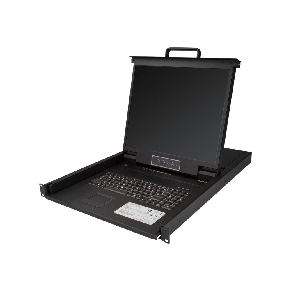 StarTech.com StarTech.com 8-ports rackmonterad KVM-konsol med 1,8 m kablar - Integrerad KVM-switch med 19-tums LCD-skärm - 1U LCD KVM...