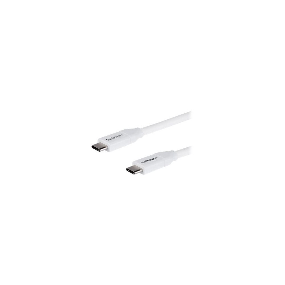 StarTech.com StarTech.com USB C to USB C Cable - 6 ft / 2m - 5A PD - M/M - White - USB 2.0 - USB-IF Certified - USB Type C Cable - US...