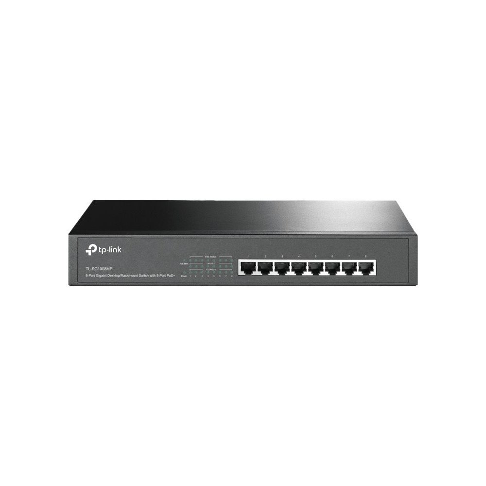 TP-LINK Technologies TP-Link TL-SG1008MP - switch - 8 portar - ohanterad - rackmonterbar