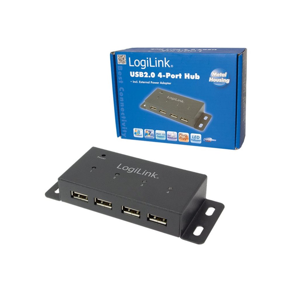 2direct LogiLink - hubb - 4 portar