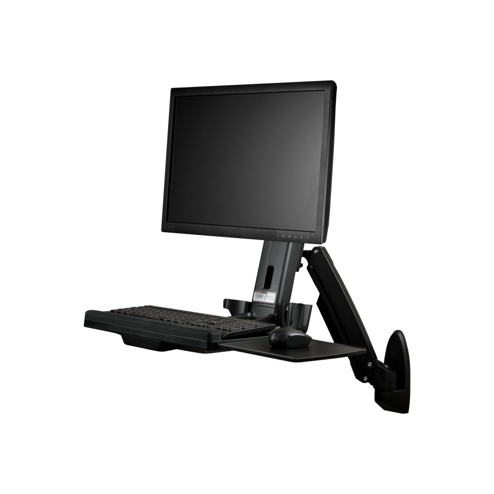 StarTech.com StarTech.com Väggmonterad arbetsstation - Ledat helt rörligt ståskrivbord med ergonomisk höjdjusterbar monitorarm och ta...