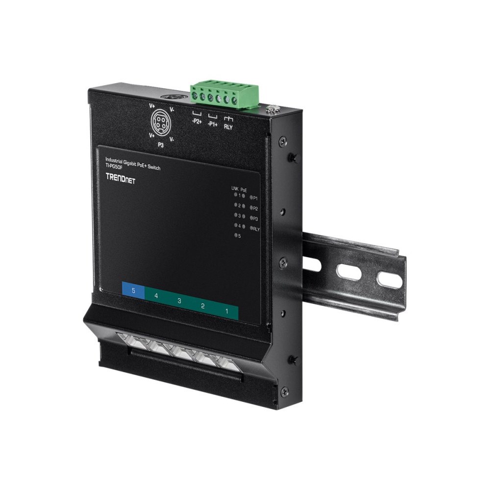 TRENDnet TRENDnet TI-PG50F - Industrial - switch - 5 portar - ohanterad - TAA-kompatibel