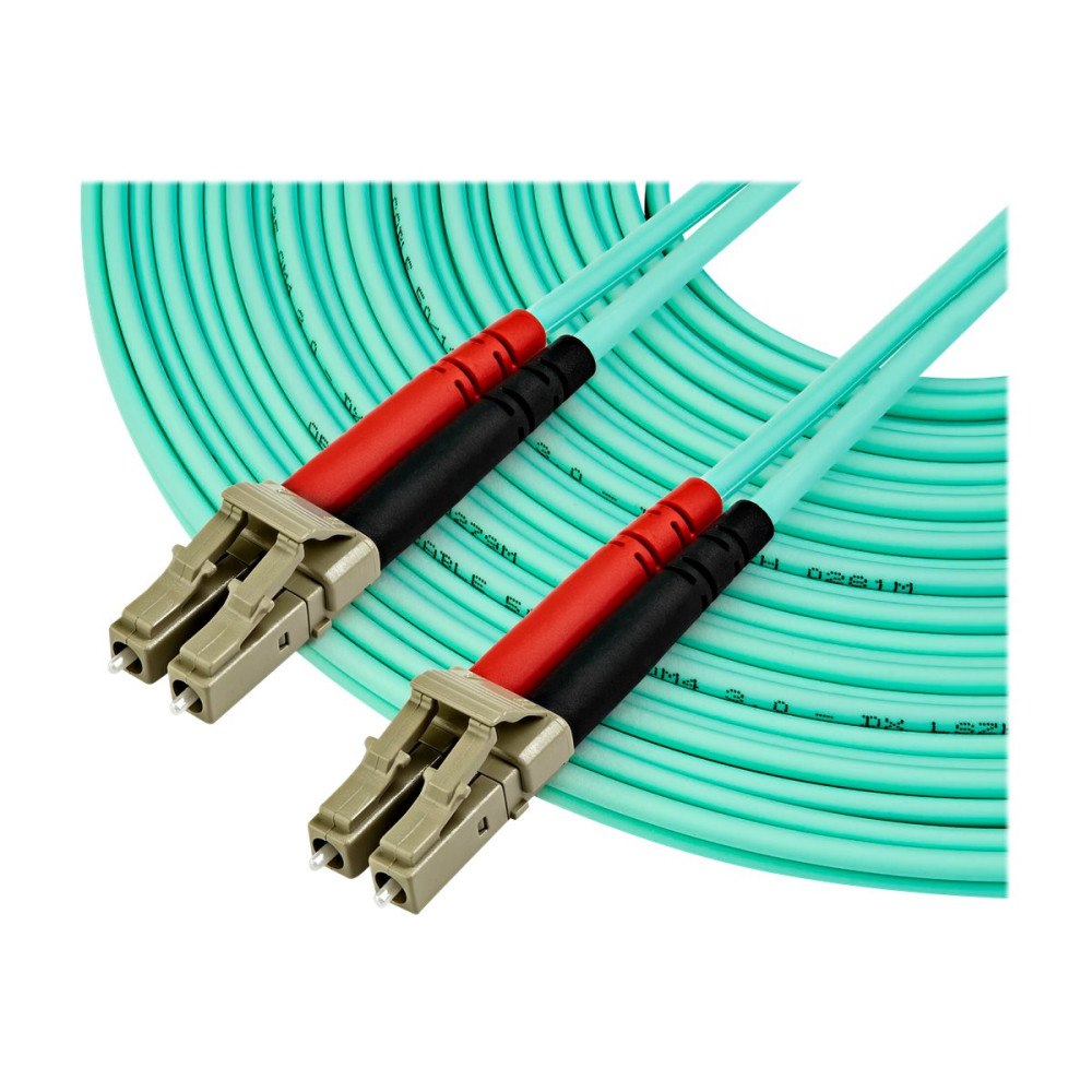 StarTech.com StarTech.com 10 m OM4 LC to LC Multimode Duplex Fiber Optic Patch Cable- Aqua - 50/125 - Fiber Optic Cable - 40/100Gb -...