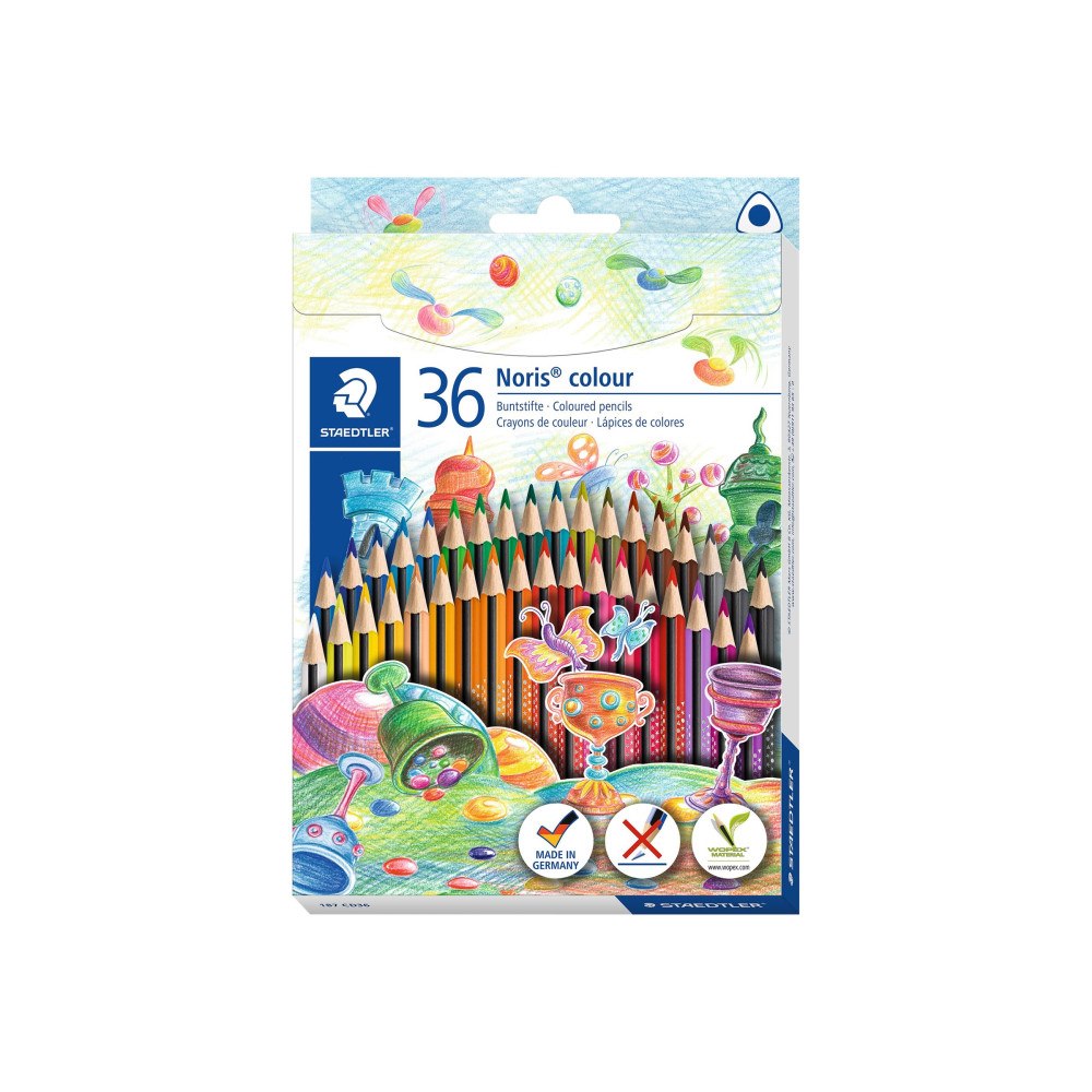 STAEDTLER STAEDTLER Noris - färgpenna - svart, röd, blå, grön, ljusblå, gul, orange, violett, rosa, ljusgrön, magenta, ljusorange,...