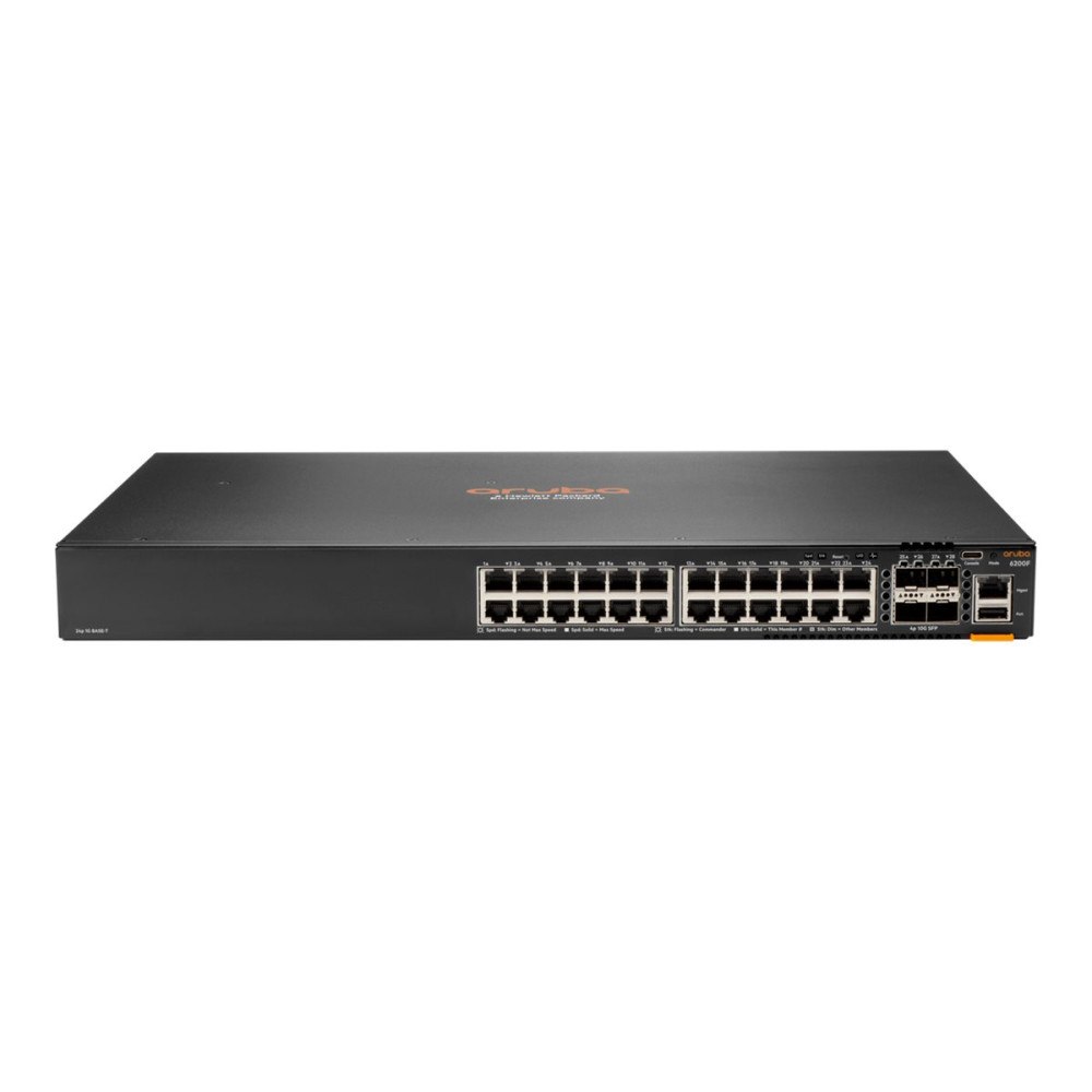 Hewlett Packard Enterprise HPE Aruba 6200F 24G 4SFP+ Switch - switch - 28 portar - Administrerad - rackmonterbar