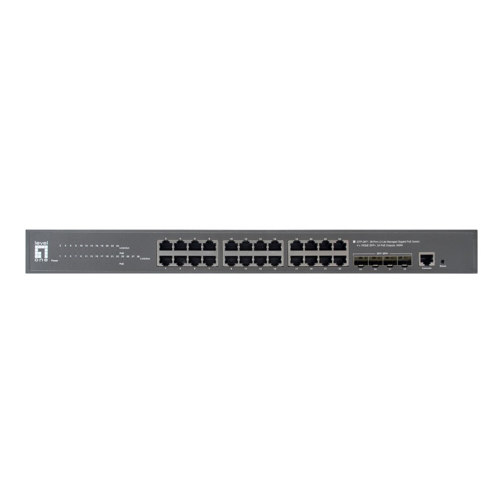LevelOne LevelOne GTP-2871 - switch - 28 portar - Administrerad - rackmonterbar
