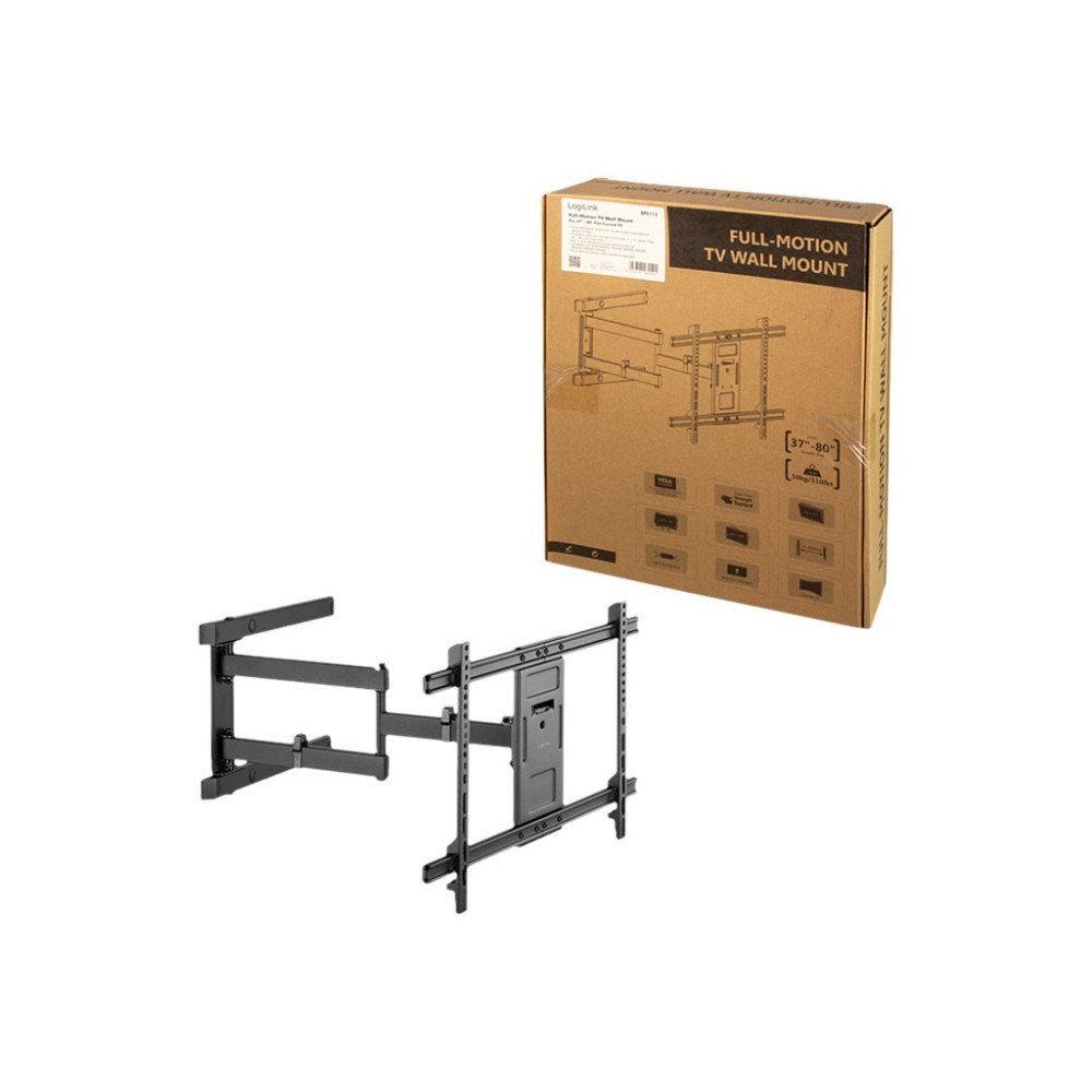 2direct LogiLink konsol - fullständig rörelse - för LCD-TV/välvd LCD-TV - svart
