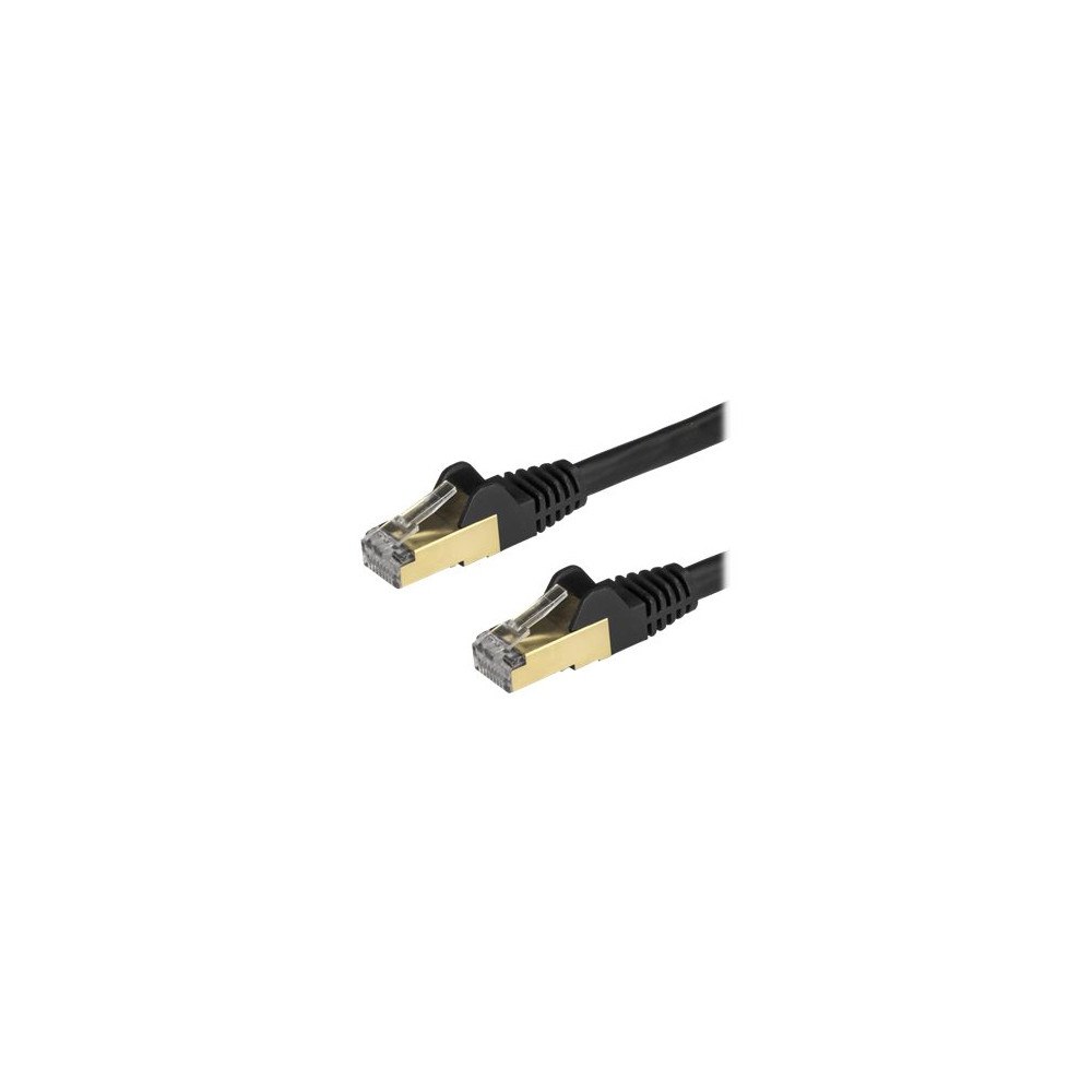 StarTech.com StarTech.com Cat6a Ethernet-kabel - skärmad (STP) - 1 m, svart - patch-kabel - 1 m - svart
