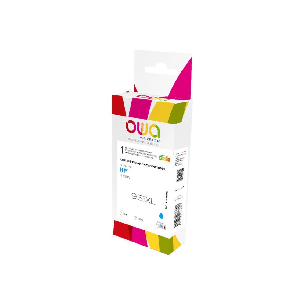 Armor OWA - cyan - kompatibel - återanvänd - bläckpatron (alternativ för: HP 951XL)