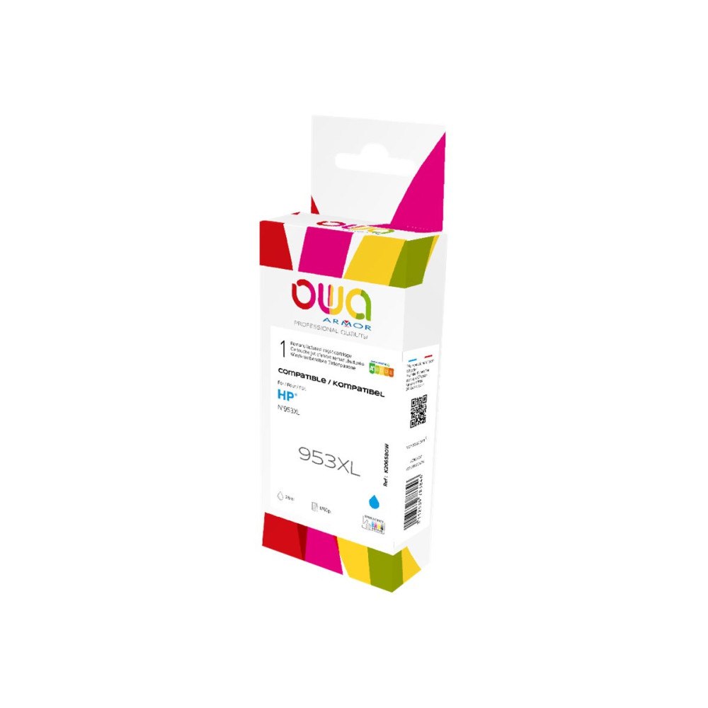Armor OWA - cyan - kompatibel - återanvänd - bläckpatron (alternativ för: HP 953XL)