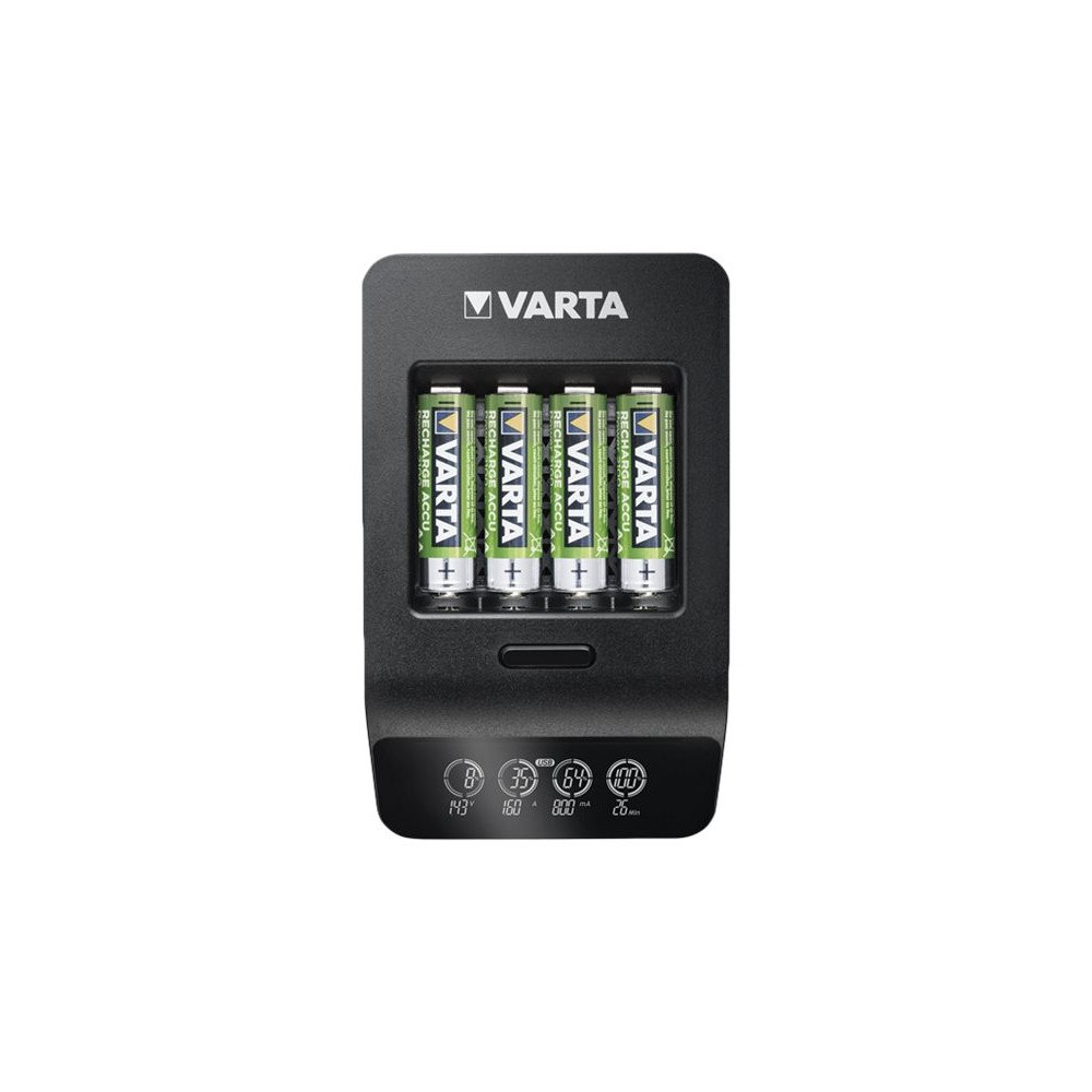 Varta Varta LCD SMART CHARGER+ batteriladdare - 4 x AA-typ - NiMH - USB