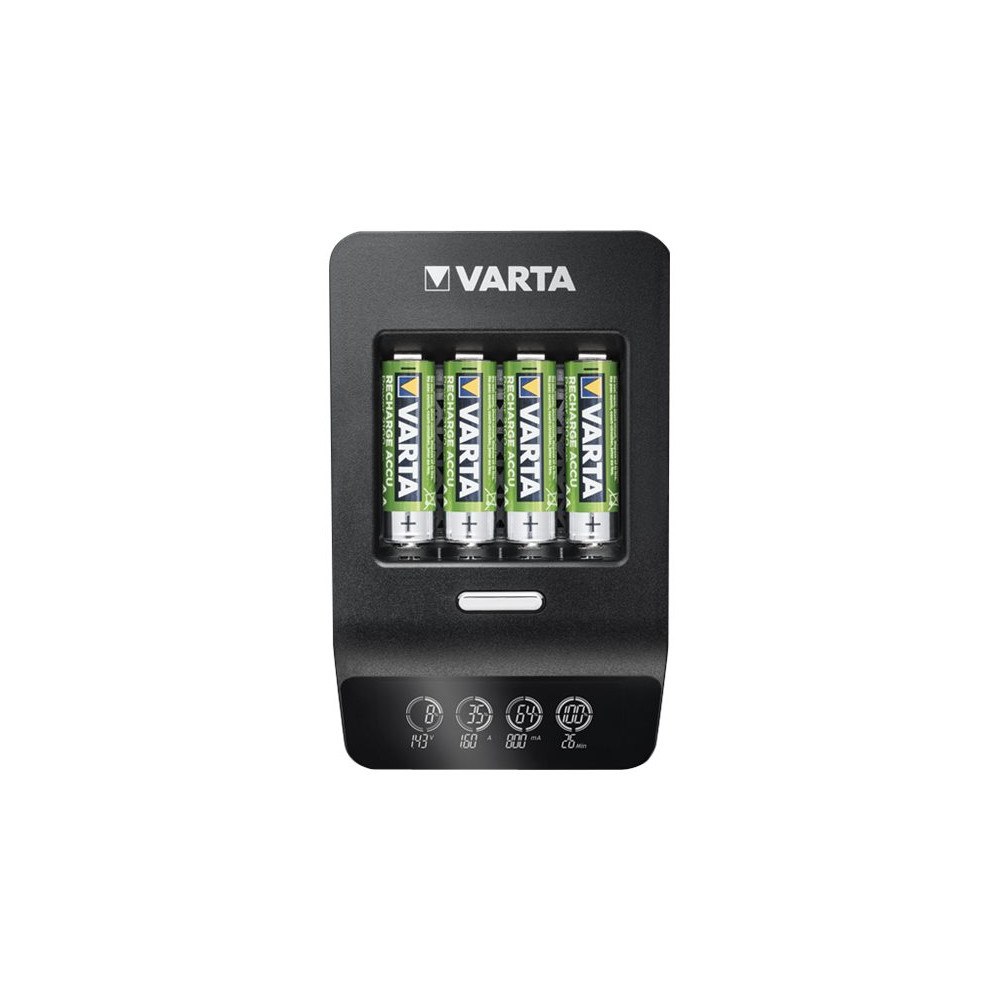 Varta Varta LCD ULTRA FAST CHARGER+ batteriladdare - + växelströmsadapter + bilströmsadapter - 4 x AA-typ - NiMH