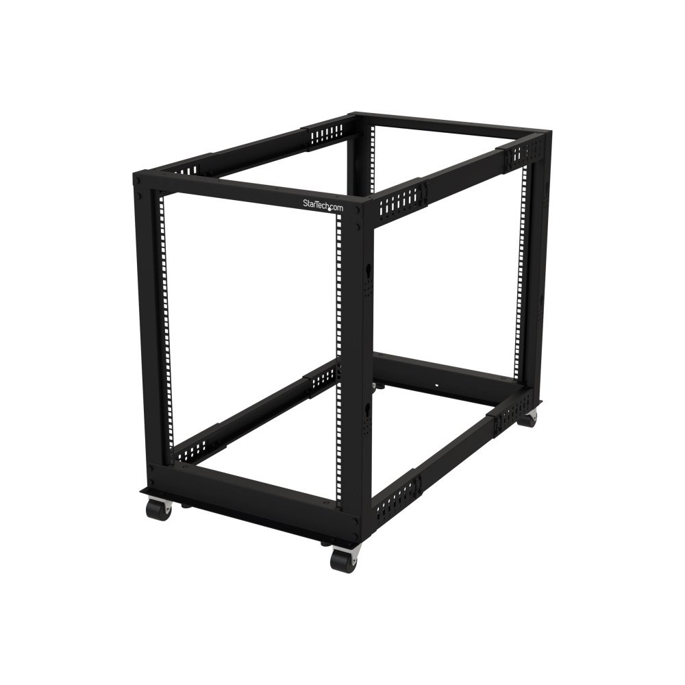StarTech.com StarTech.com 15U 19-tums öppet serverrack - 4 stolpar justerbart djup 59-104 cm mobilt - Fristående rullande rack för nä...