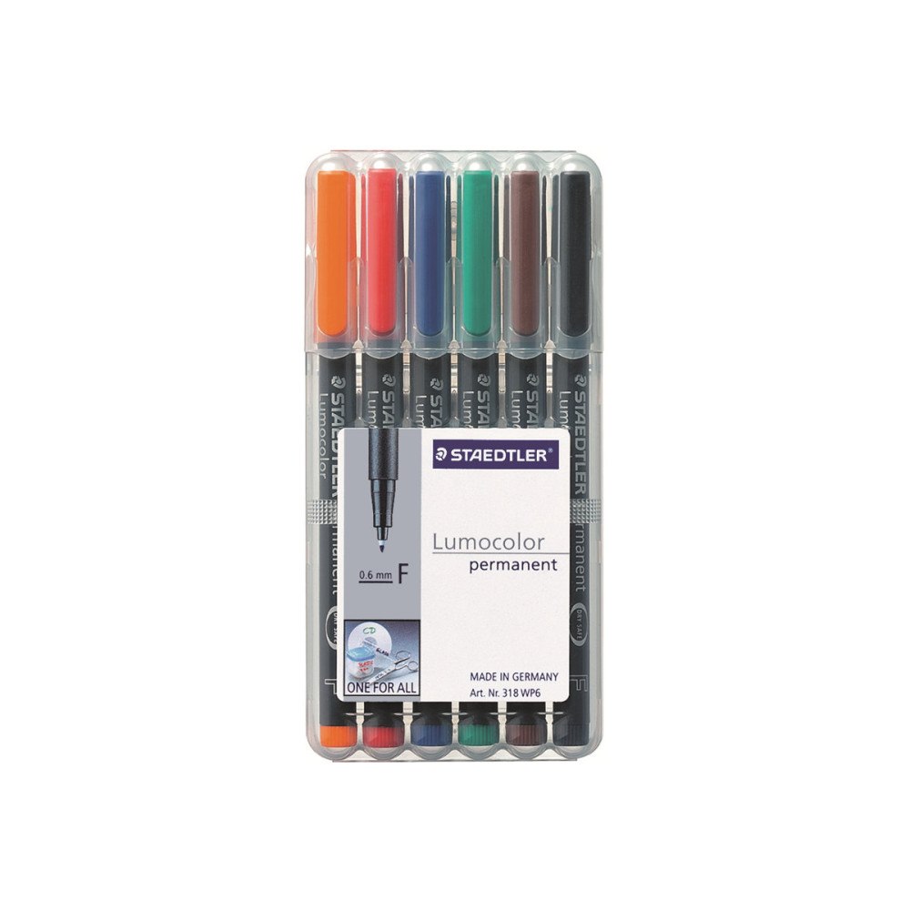 STAEDTLER STAEDTLER Lumocolor 318 - markering - blandfärger (paket om 6)