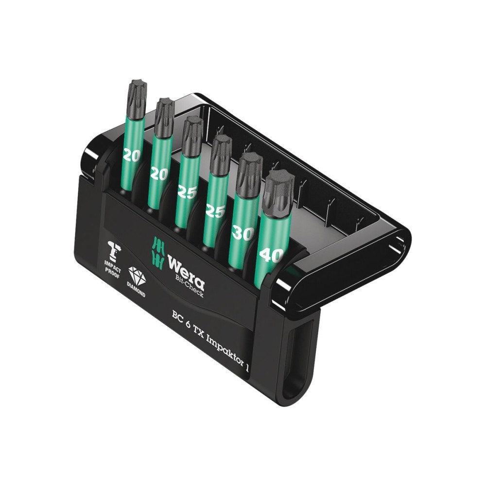 WERA WERK Wera Bit-Check 6 TX Impaktor 1 - skruvmejselbitsats - 6 delar