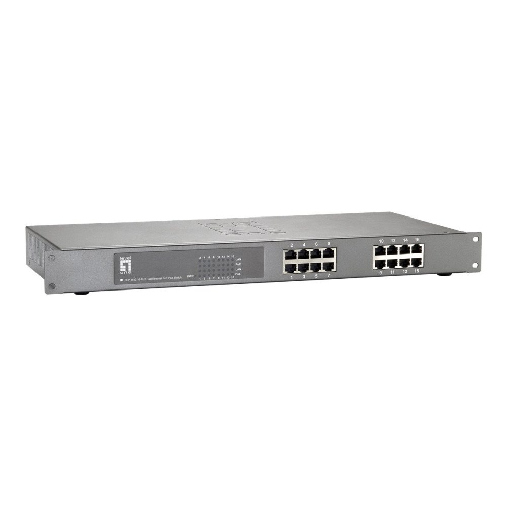 LevelOne LevelOne FEP-1612W150 - switch - 16 portar - rackmonterbar