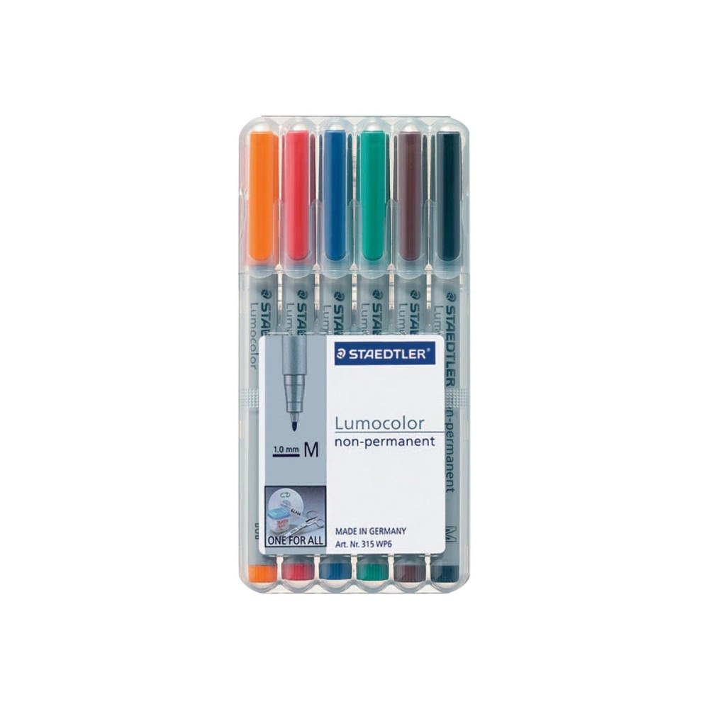 STAEDTLER STAEDTLER Lumocolor 315 - fiberspetspenna - blandfärger (paket om 6)